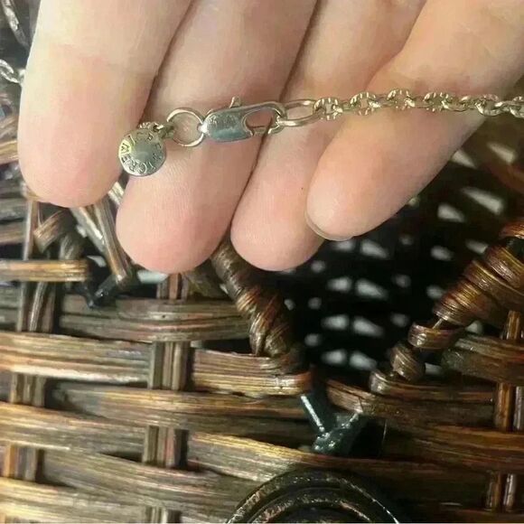 Vintage j crew long bead and gold chain necklace - Picture 3 of 3